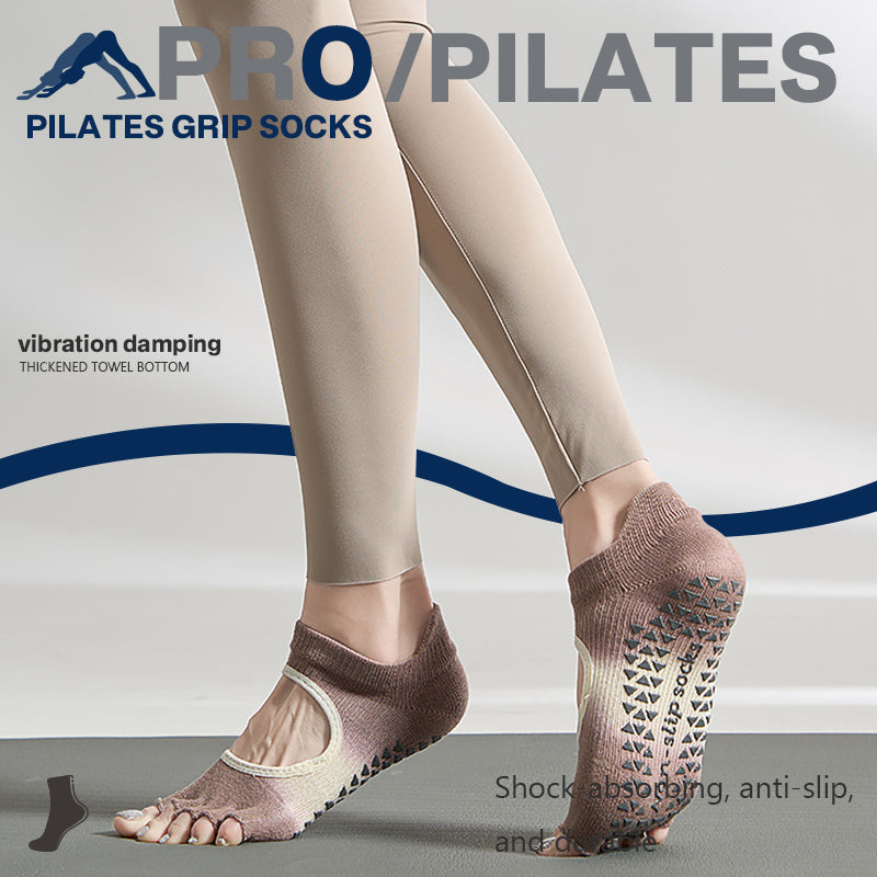 Gradient Non-Slip Five-Toe Yoga & Pilates Socks for Women