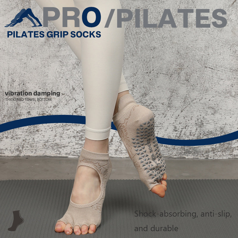 Open-Toe Non-Slip Five-Toe Yoga & Pilates Socks for Women