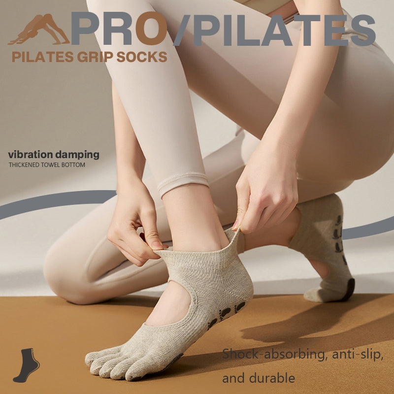 New Cotton Non‑Slip Five‑Toe Yoga & Pilates Socks