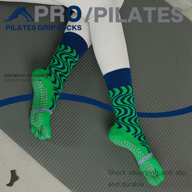 Mid‑Calf & Full‑Calf Anti‑Slip Five‑Toe Yoga & Pilates Socks for Women
