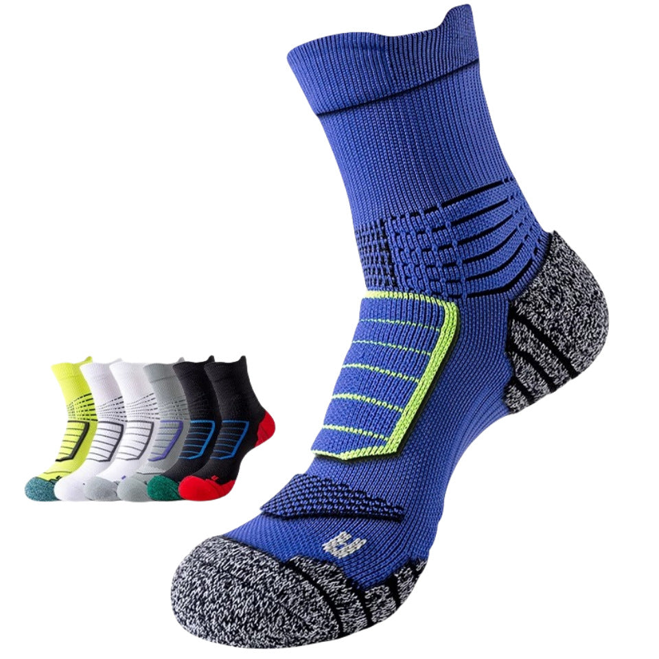 Men’s Elite Basketball Socks, Thick Towel Bottom Anti-Odor Breathable Non-Slip Athletic Socks