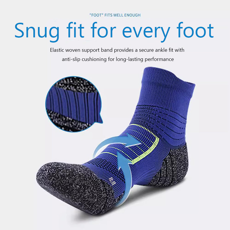 Men’s Elite Basketball Socks, Thick Towel Bottom Anti-Odor Breathable Non-Slip Athletic Socks