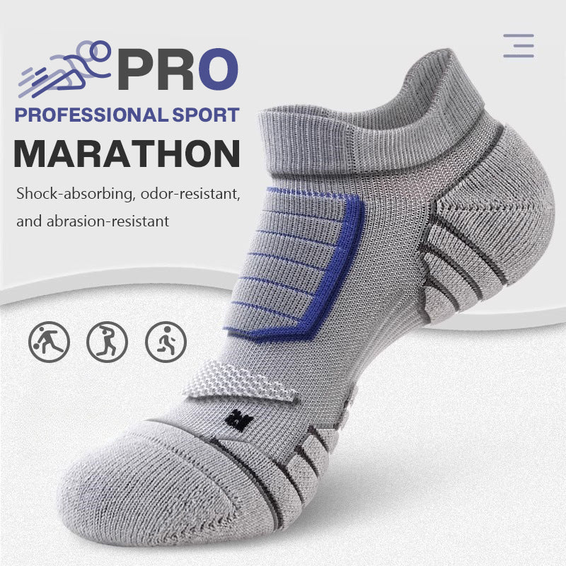 Men’s XL Thick Towel Bottom Athletic Socks, Anti-Odor for Running, Marathon & Basketball